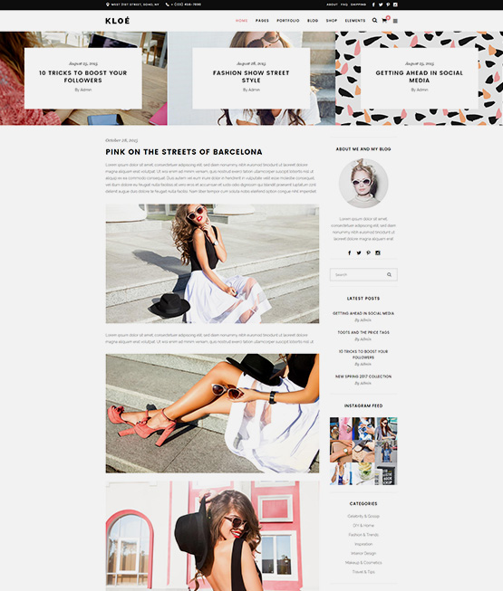 Blog with Sidebar